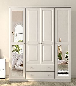 ארון בגדים 4 דלתות 2 מגירות ומראה ברוחב 140 דגם מירה מבית Twins Design ארון בגדים 4 דלתות 2 מגירות ומראה ברוחב 140 דגם מירה מבית Twins Design