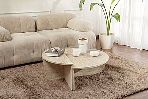 שולחן סלון בצבע אבן דגם איתן מבית TWINS DESIGN שולחן סלון בצבע אבן דגם איתן מבית TWINS DESIGN