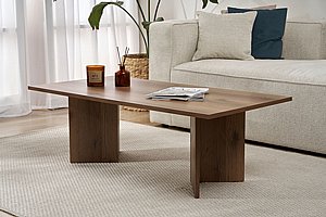 שולחן סלון מרובע בצבע אגוז דגם נריאל מבית Twins Design שולחן סלון מרובע בצבע אגוז דגם נריאל מבית Twins Design