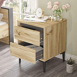 שידת לילה לצד המיטה ברוחב 45 ס"מ דגם סליאל מבית Twins Design שידת לילה לצד המיטה ברוחב 45 ס"מ דגם סליאל מבית Twins Design