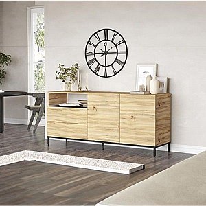 קונסולה ברוחב 170 ס"מ בצבע עץ משולב שחור דגם מרטי Marty מבית Twins Design קונסולה ברוחב 170 ס"מ בצבע עץ משולב שחור דגם מרטי Marty מבית Twins Design